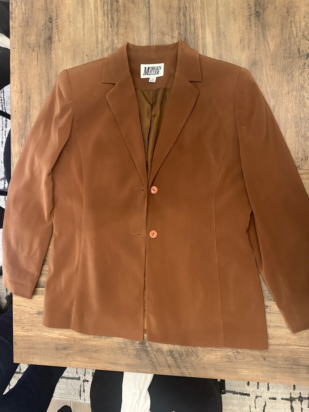 Morgan Miller Rust Brown Single-Breasted Blazer Jacket